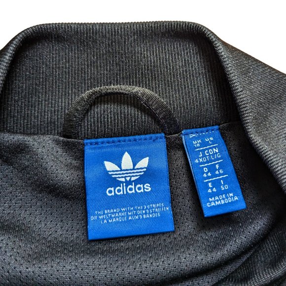 Adidas Womens Large Superstar Black & White Full Zip Trefoil Track Jacket - Picture 12 of 15